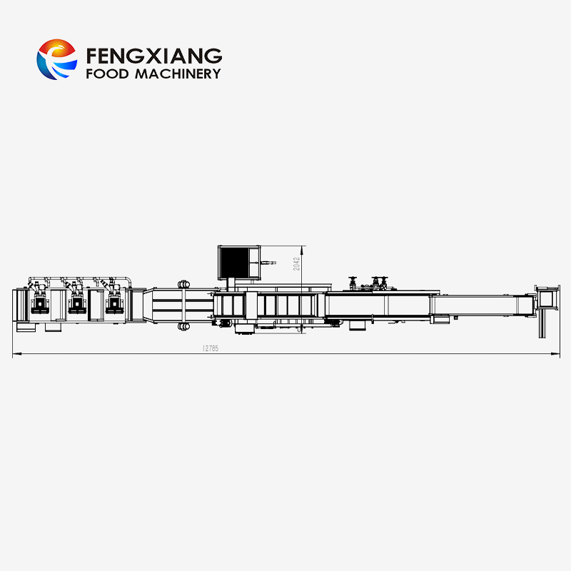 Промышленная линия по переработке сахарной кукурузы Fengxiang для обмолота, бланширования, стирки, обезвоживания, упаковочной машины